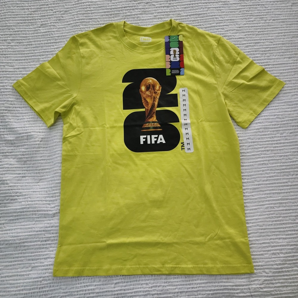 FIFA World Cup 2026 Men's Size Medium Graphic T-Shirt Lime Green New
